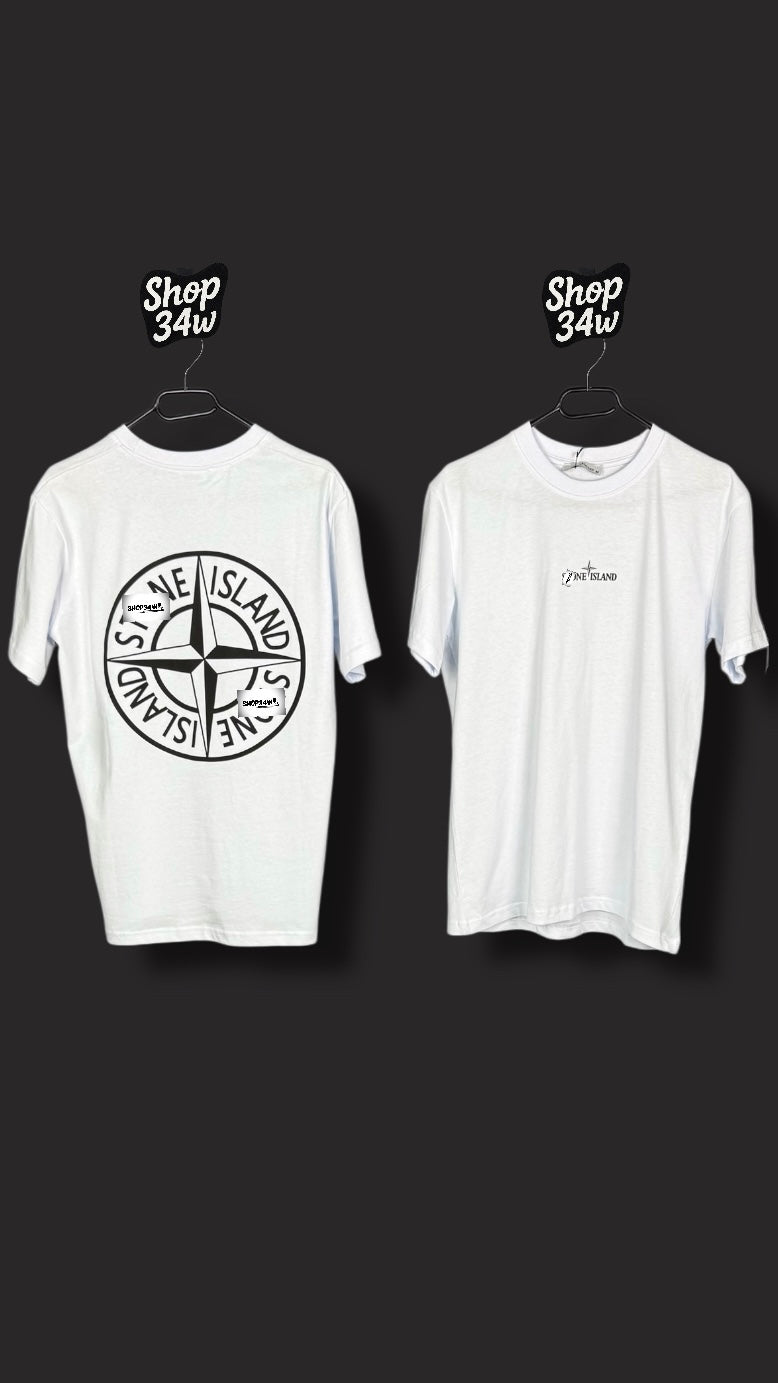 T-shirt Stone Blanc
