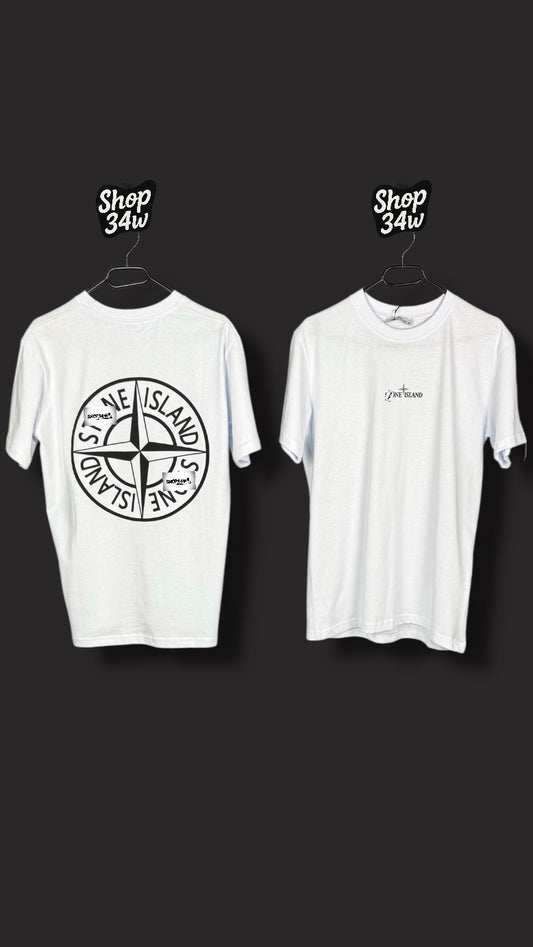 T-shirt Stone Blanc